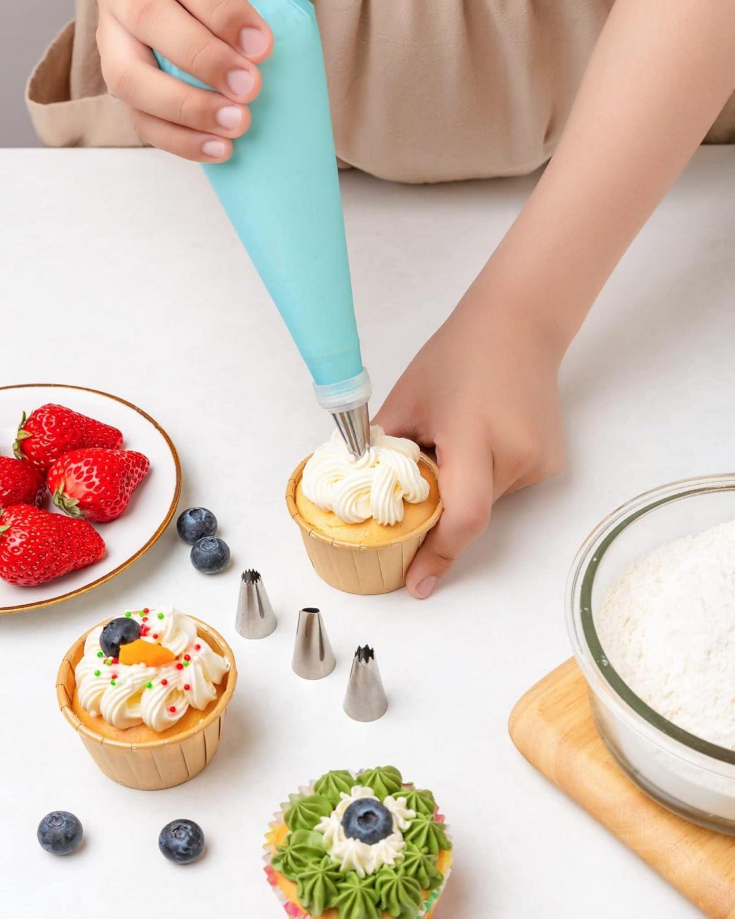 Spritzbeutel Set 40-teilig Edelstahl für Torten Cupcakes