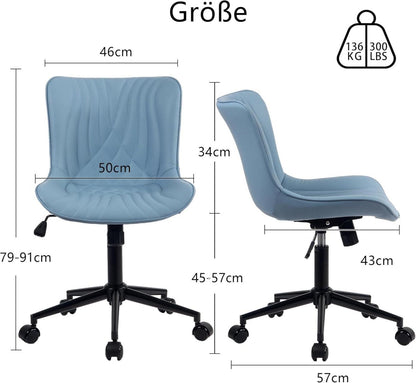 YOUTASTE Bürostuhl Ergonomischer Blu Fischschwanz-Design