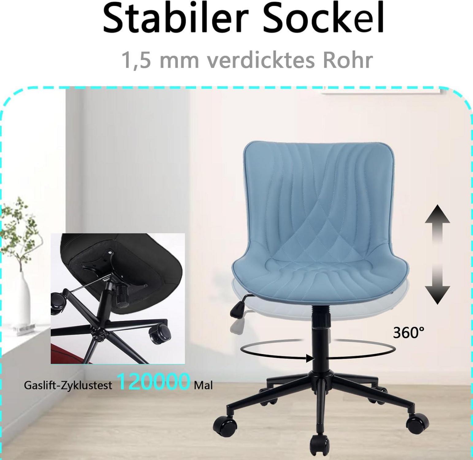 Ergonomischer Bürostuhl mit Fischschwanz-Design, Blau
