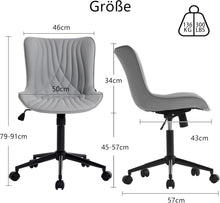 YOUTASTE Bürostuhl Ergonomisch Fischschwanz-Design Grau
