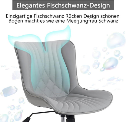 Ergonomischer Bürostuhl mit Fischschwanz-Design und Wippfunktion