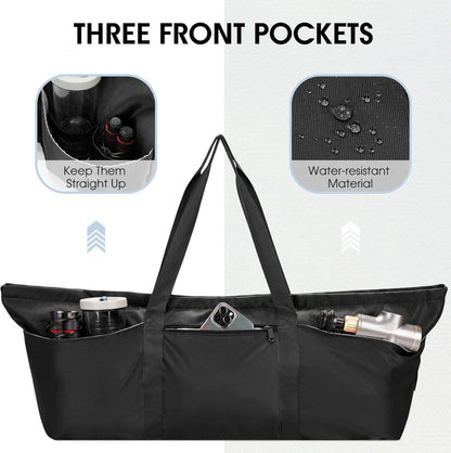 Sporttasche Damen Yogatasche mit Schuhtasche Schwarz