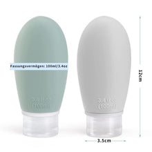 3er Set Auslaufsichere Silikon Reiseflaschen 100ml BPA-frei