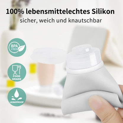 3er Set Auslaufsichere Silikon Reiseflaschen 100ml BPA-frei