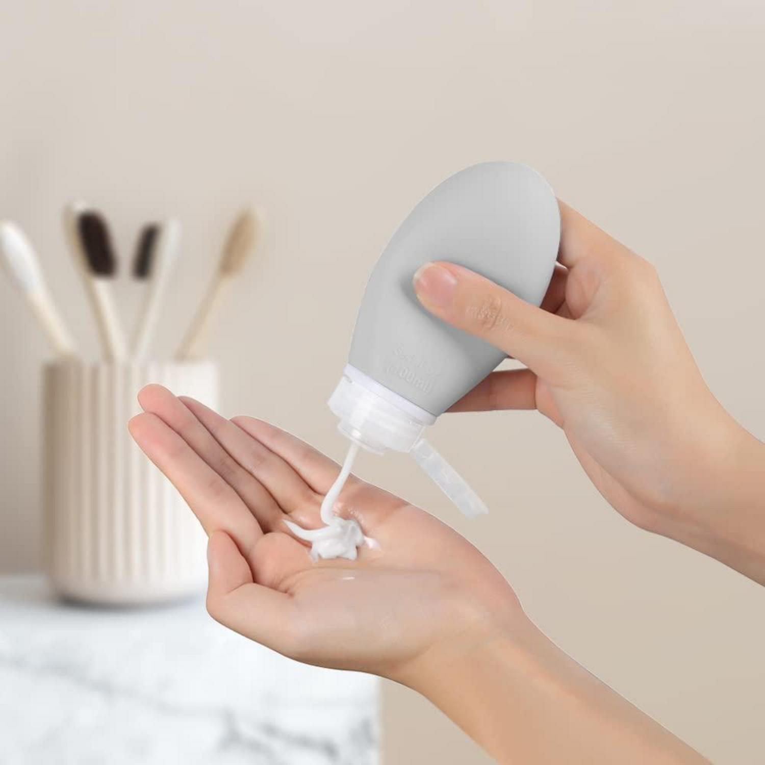 3er Set BPA-freie 100ml Silikon Reiseflaschen Auslaufsicher