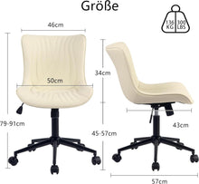 YOUTASTE Bürostuhl Ergonomischer Fischschwanz-Design Beige
