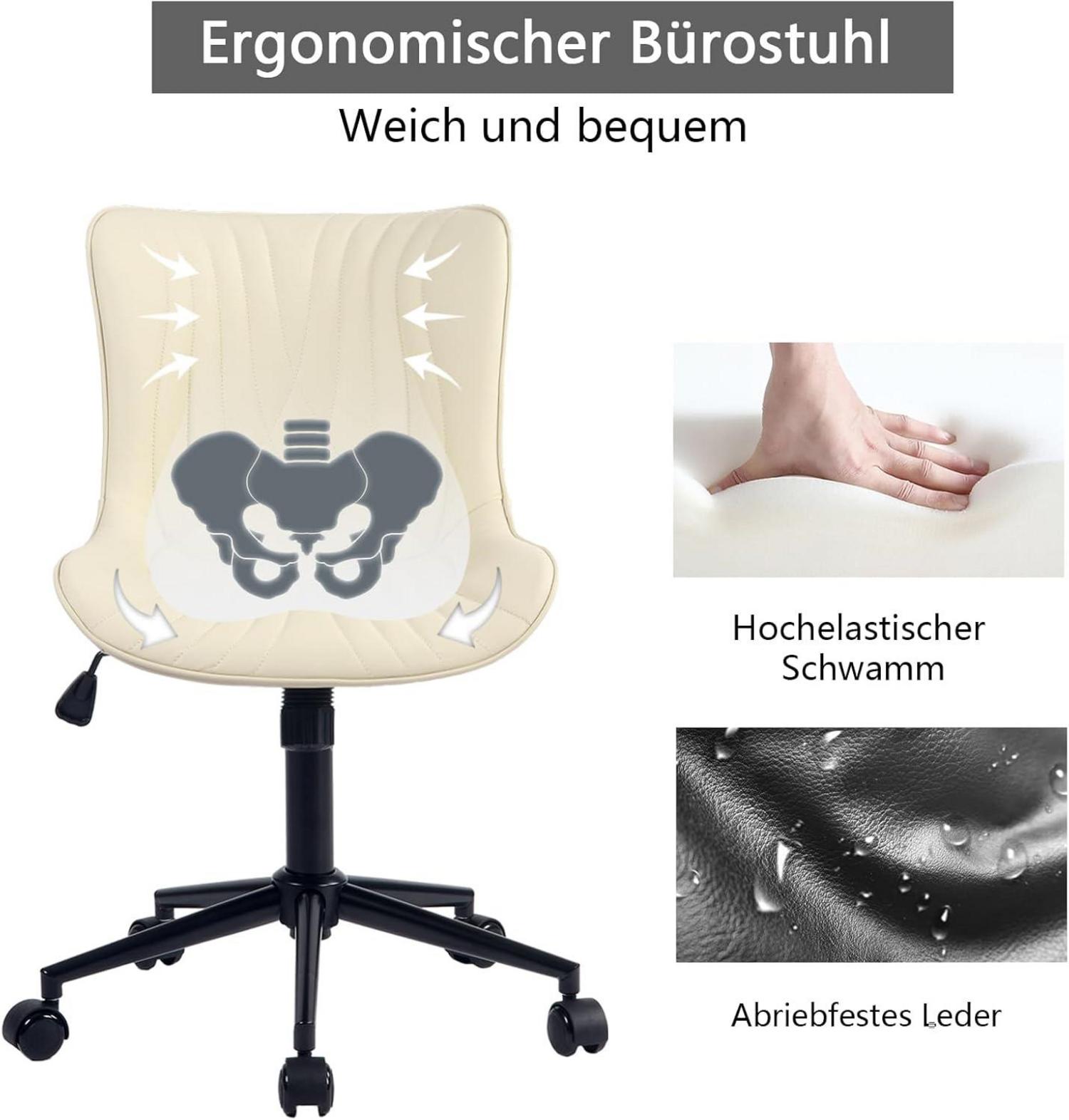 YOUTASTE Bürostuhl Ergonomisch Fischschwanz-Design Drehstuhl