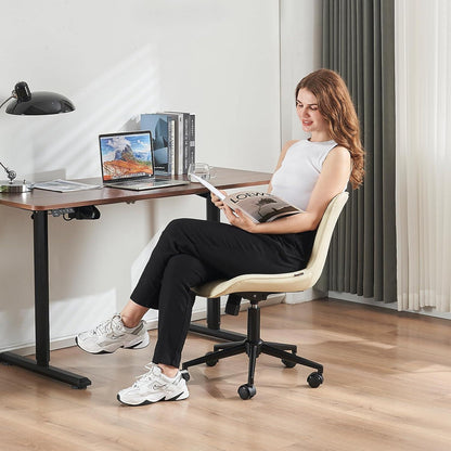 YOUTASTE Bürostuhl Ergonomisch Fischschwanz-Design Drehstuhl