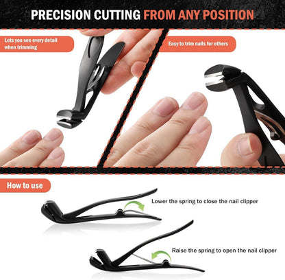Winkelkopf-Nagelknipser für dicke Nägel, Premium-Stahl, ergonomisch