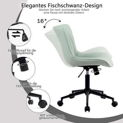 YOUTASTE Ergonomischer Bürostuhl Fischschwanz-Design MintGrün