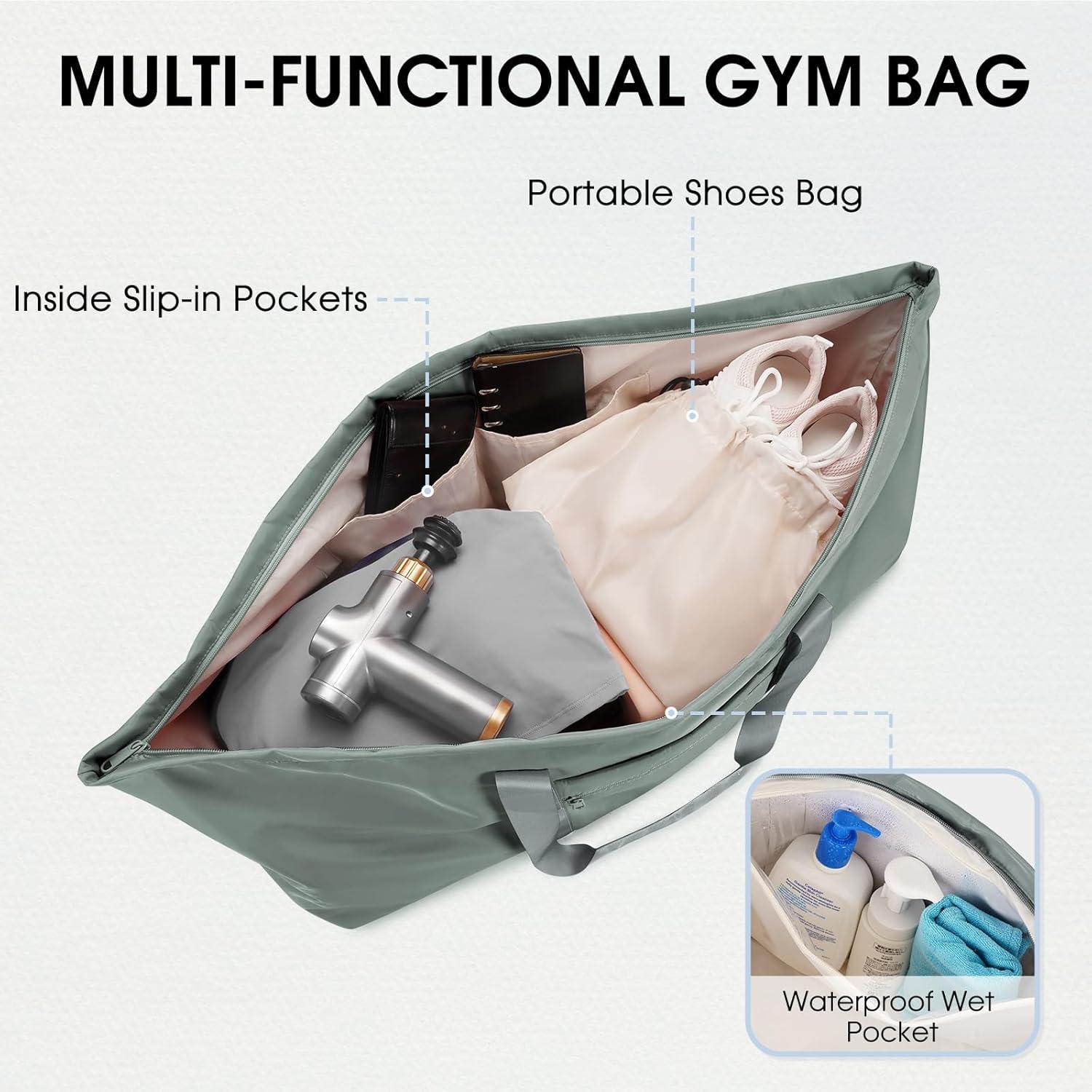 Sporttasche Damen Yogatasche Groß Reisetasche mit Schuhtasche