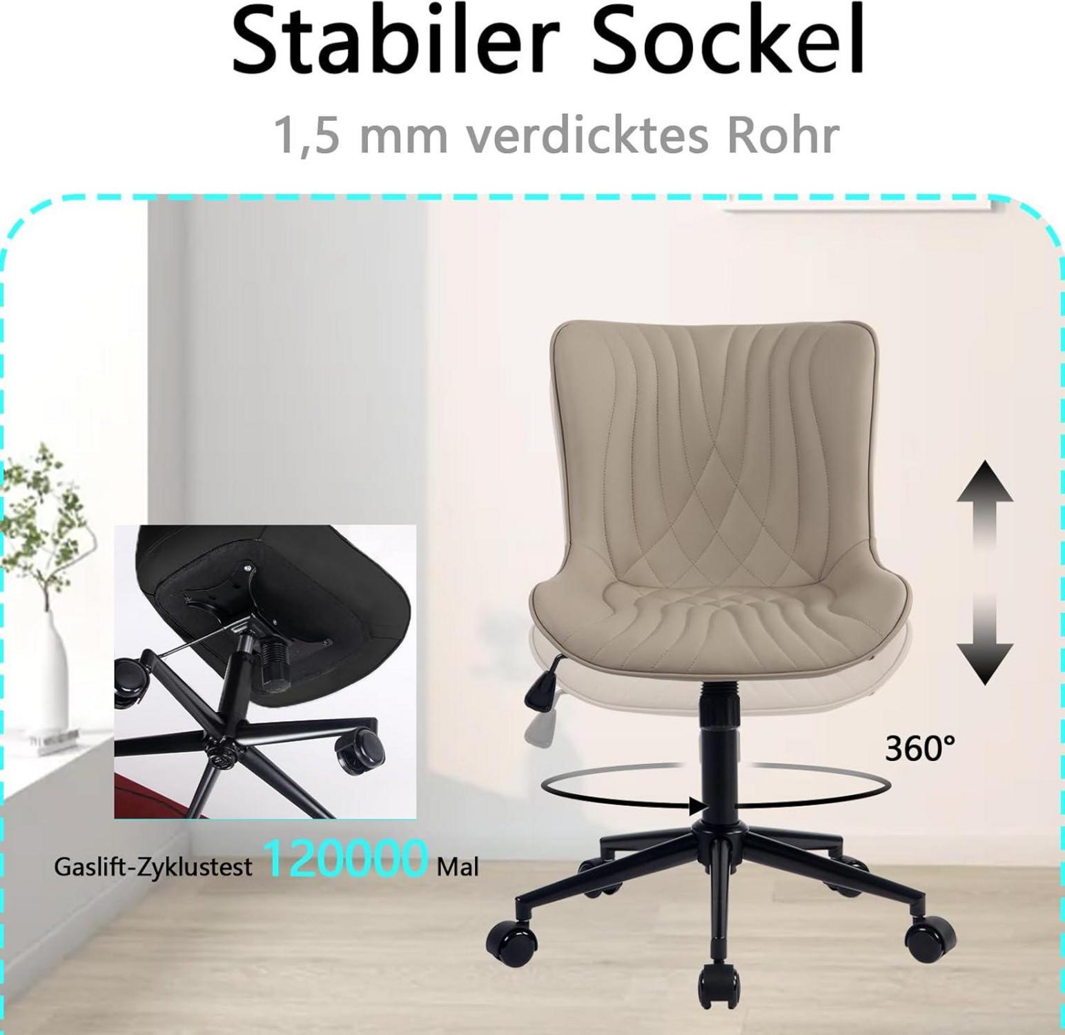 Bürostuhl Ergonomischer Drehstuhl Rollen Höhenverstellbarer
