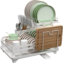 Faltbares Abtropfgestell für Geschirr mit 2 Ebenen und