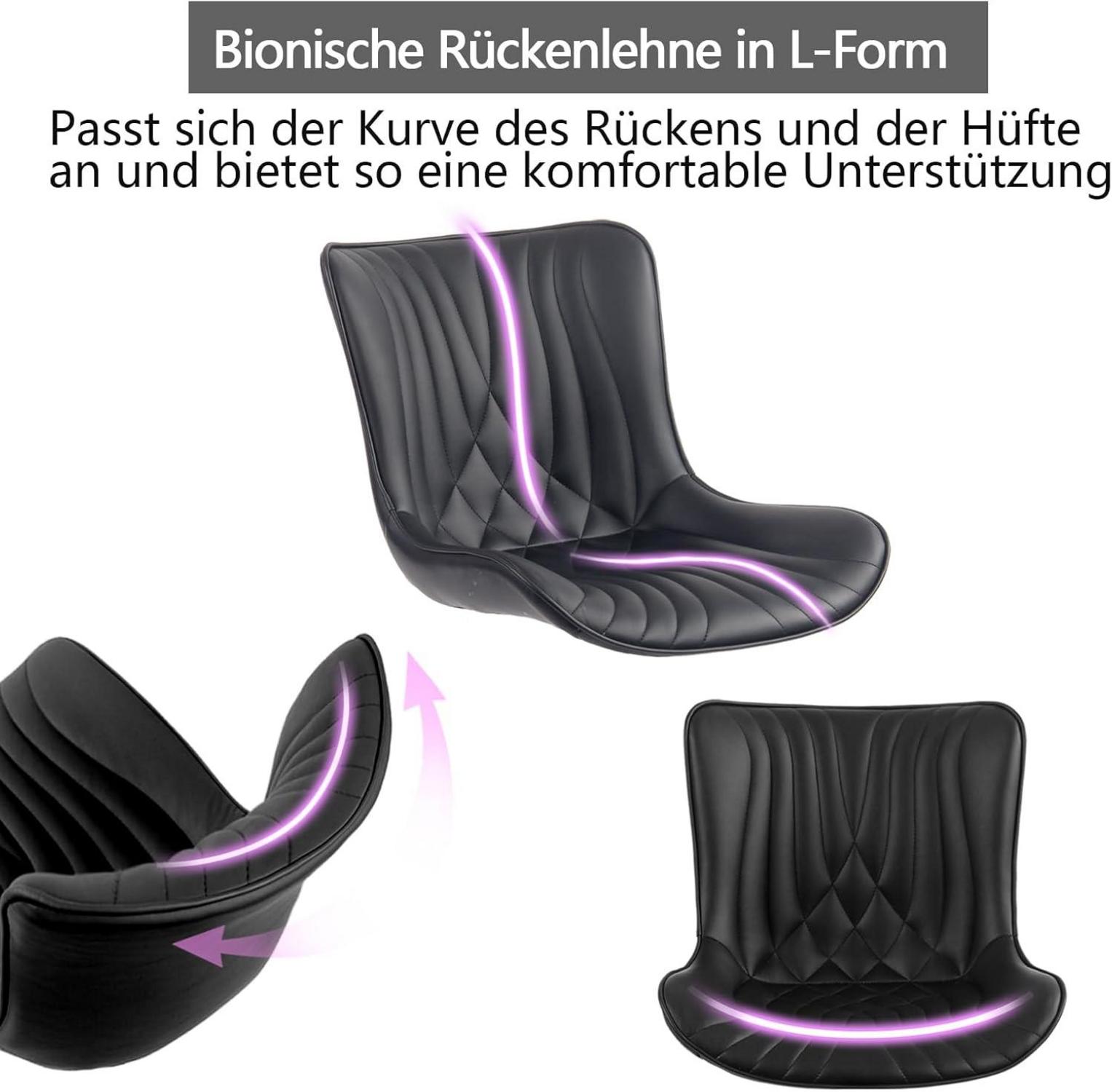 Ergonomischer Bürostuhl Fischschwanz-Design Rollen Höhenverstellbar