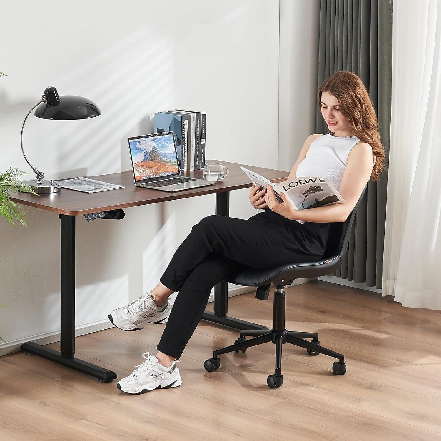 YOUTASTE Bürostuhl Ergonomischer Fischschwanz 5-Jahre-Garantie Schreibtischstuhl Schwarz