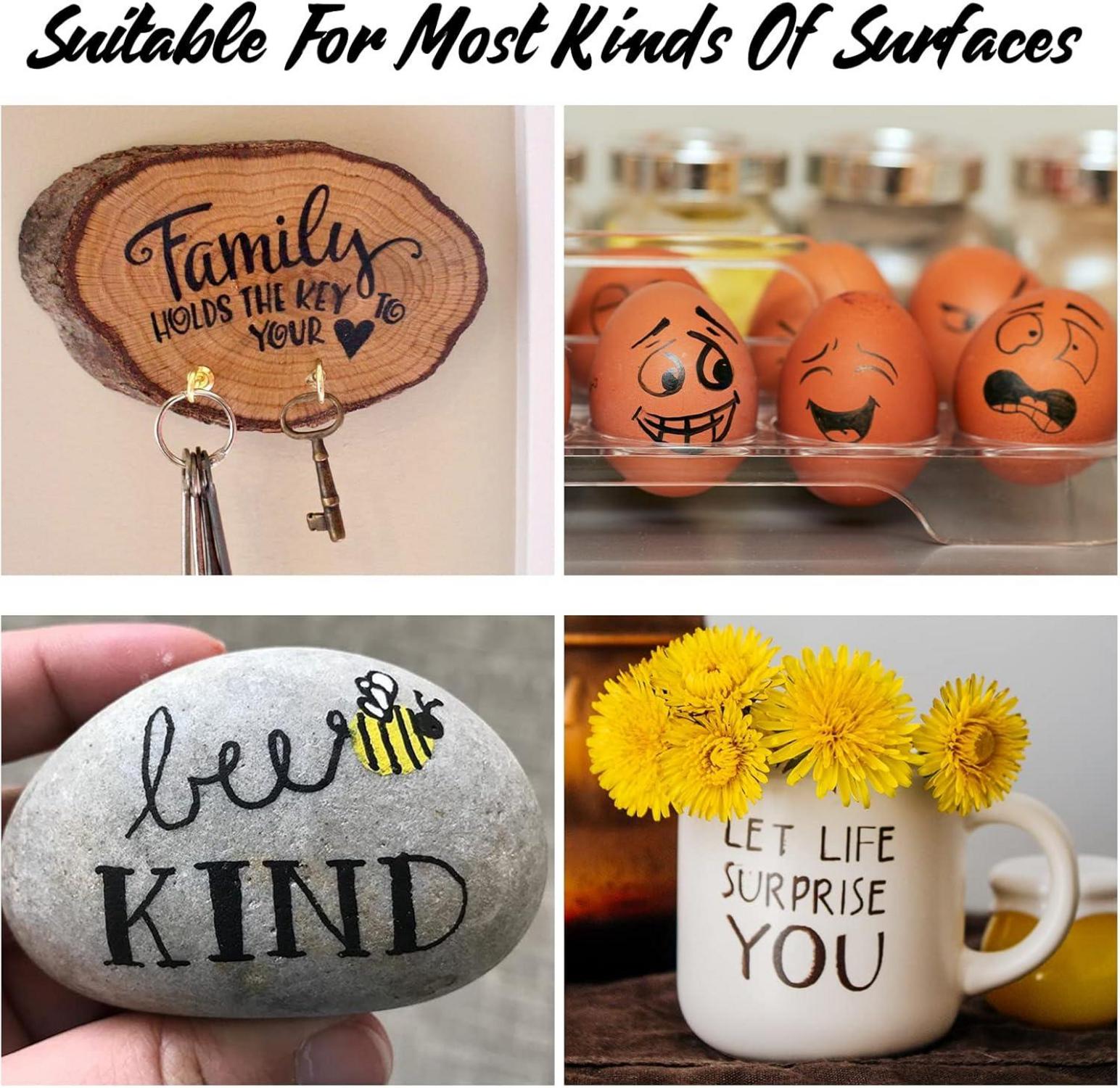 Permanent Marker 90er Set 5mm Keilspitze Wasserfest Zeichnen Metall