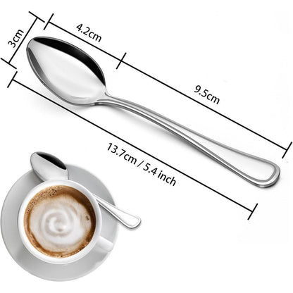 Teelöffel Set 24 Stück Kaffeelöffel 13,7cm Espressolöffel