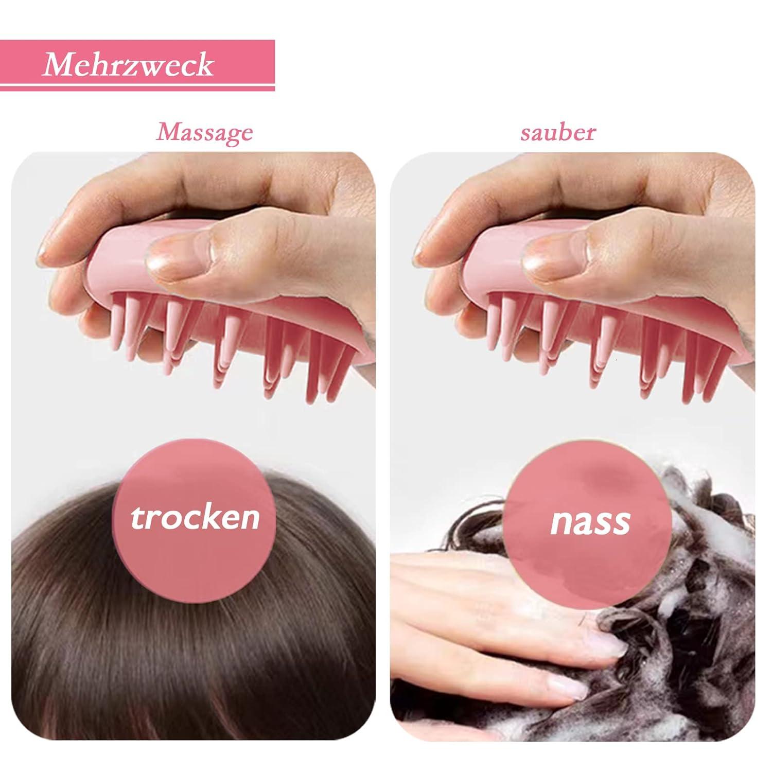 Kopfhaut Massagebürste Shampoo Bürste Silikon Haarmassagebürste