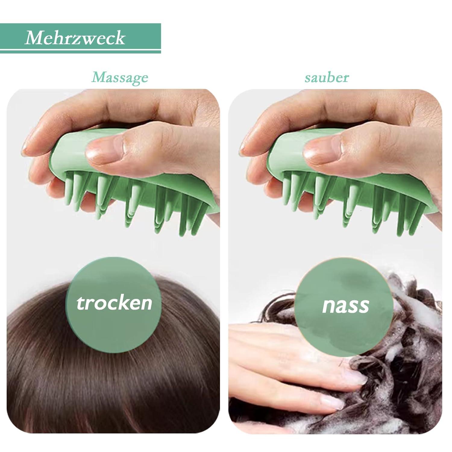 Kopfhaut Massagebürste Shampoo Bürste Silikon Haarbürste für