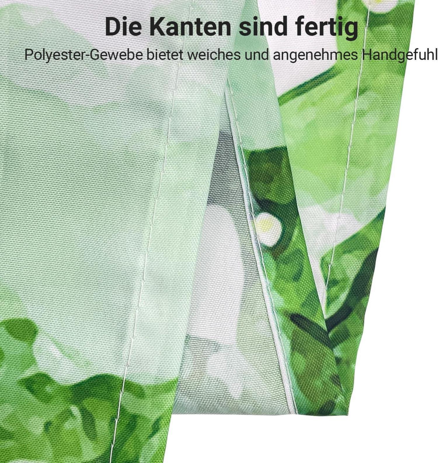Duschvorhang Blumen 150x200cm Antischimmel Stoff Wasserabweisend