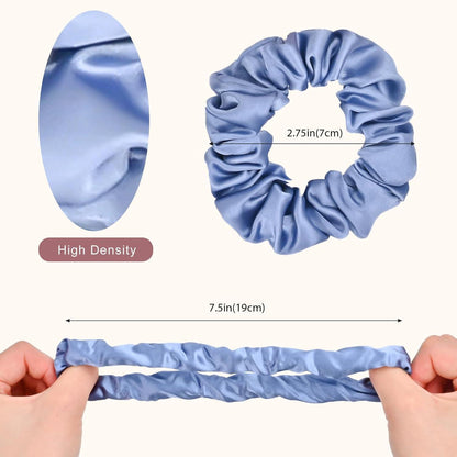 8er Set Seide Scrunchies Haargummis Damen Premium Satin 8