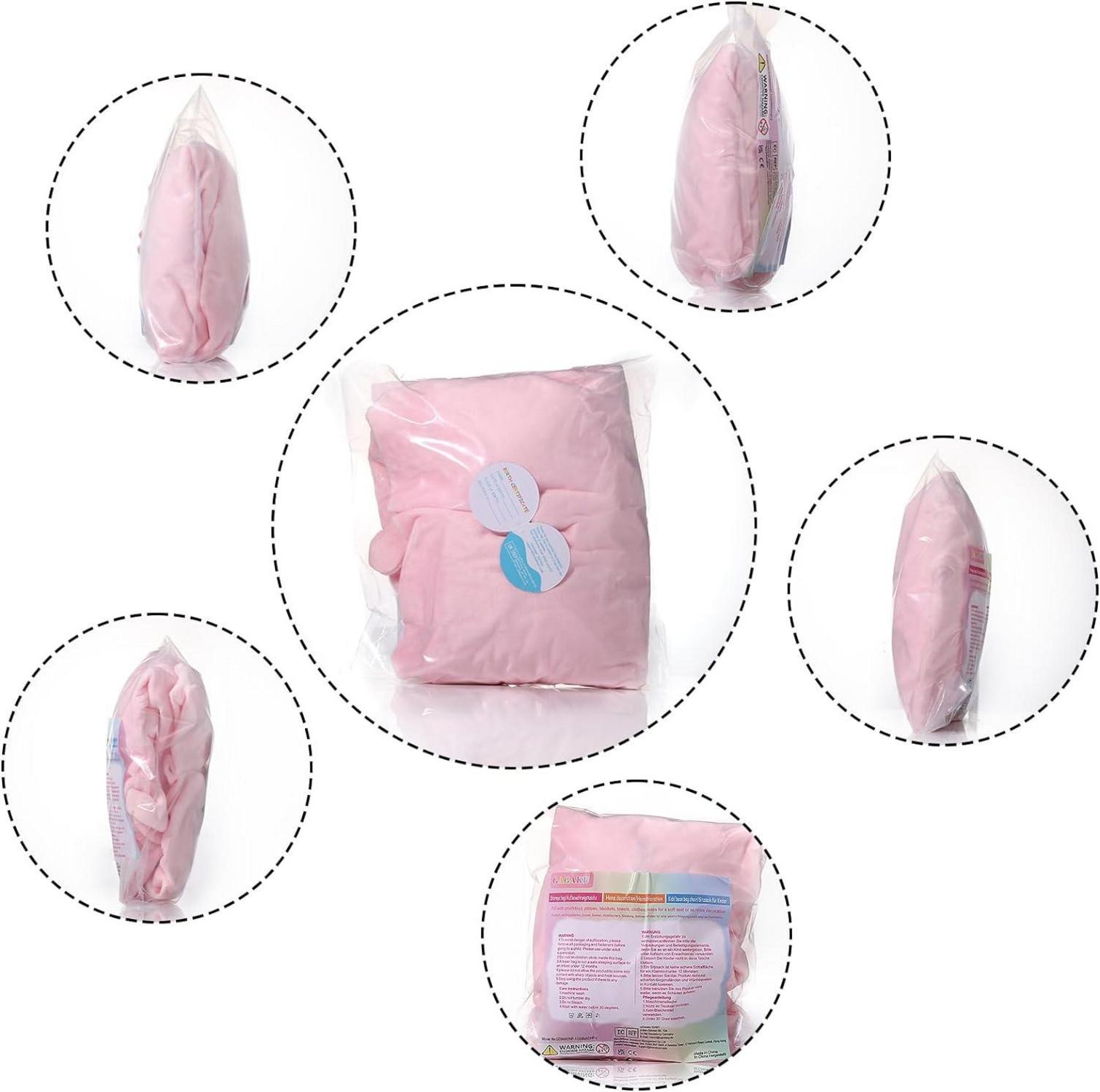 stofftier aufbewahrung sitzsack Kuscheltier Sitzsack Einhorn Aufbewahrung 200L XXL Rosa – LuxusKollektion
