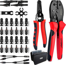 Crimpzange Solarstecker Set 2,5/4/6 mm² PV Kabel 12 Paar Male Female