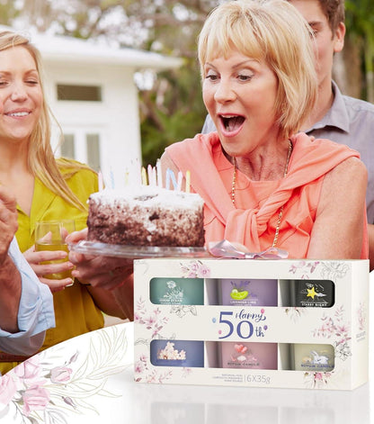 Duftkerzen Geschenkset 6er Kollektion für Entspannung und Geburtstag