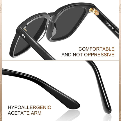 Vintage Polarisierte Sonnenbrille Quadratisch UV400 Schutz