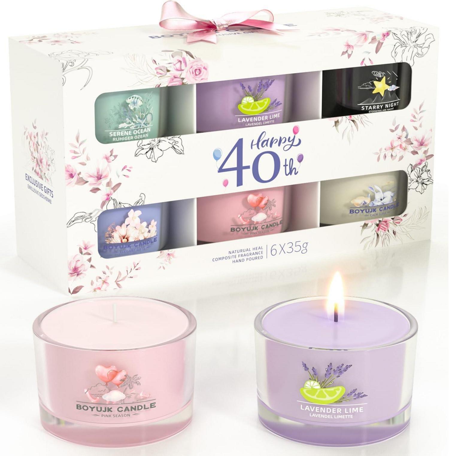 Duftkerzen Geschenkset für Frauen | Entspannungskerzen 6er Set
