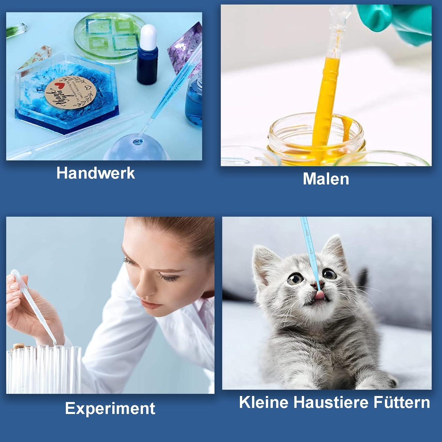 qingmeng 100 Stück 3ML Kunststoff Transferpipetten in klar mit Skala