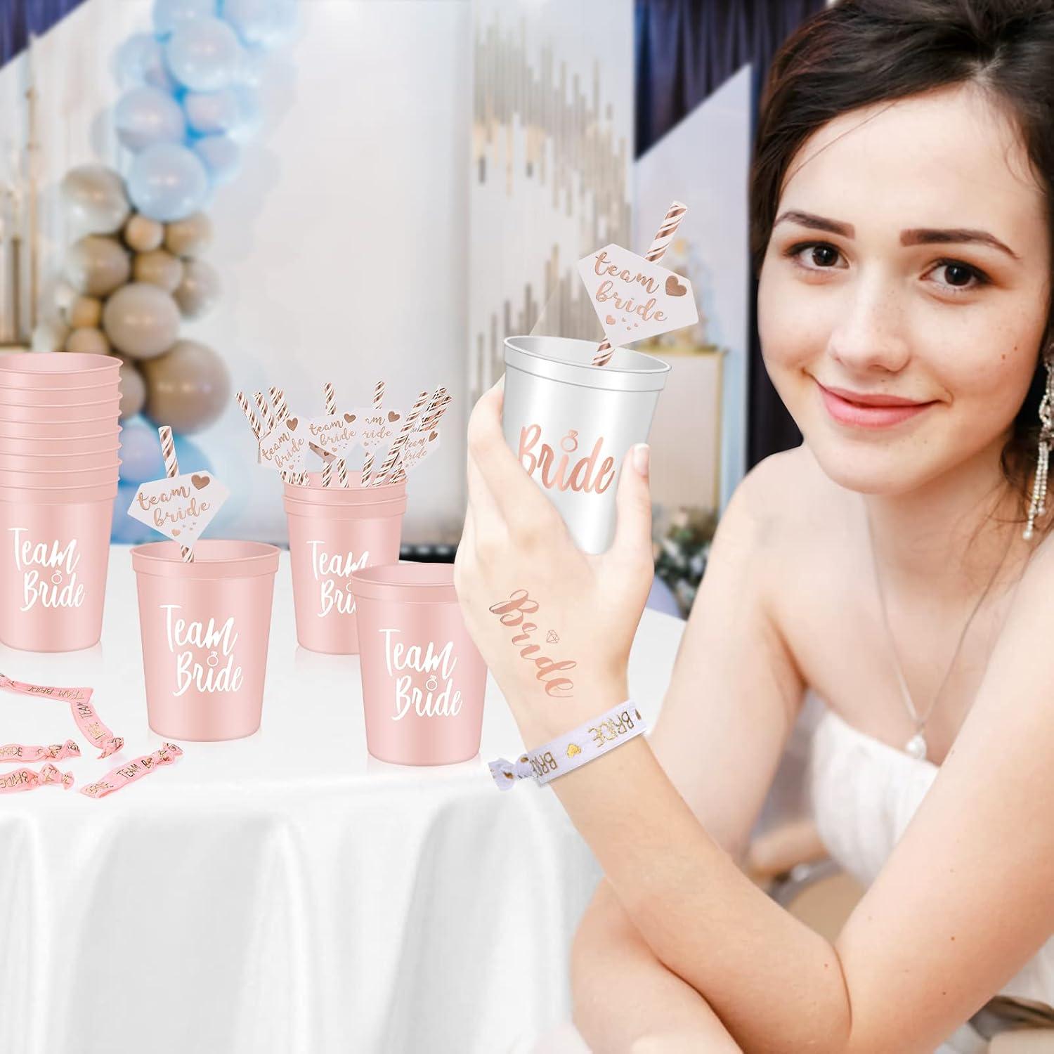 Braut Team Tassen Cups Armbänder Tattoo Party Deko Hochzeit Frauen