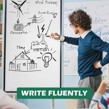 90er-Pack Whiteboard Marker Schwarz Feinliner Stifte Schule Büro