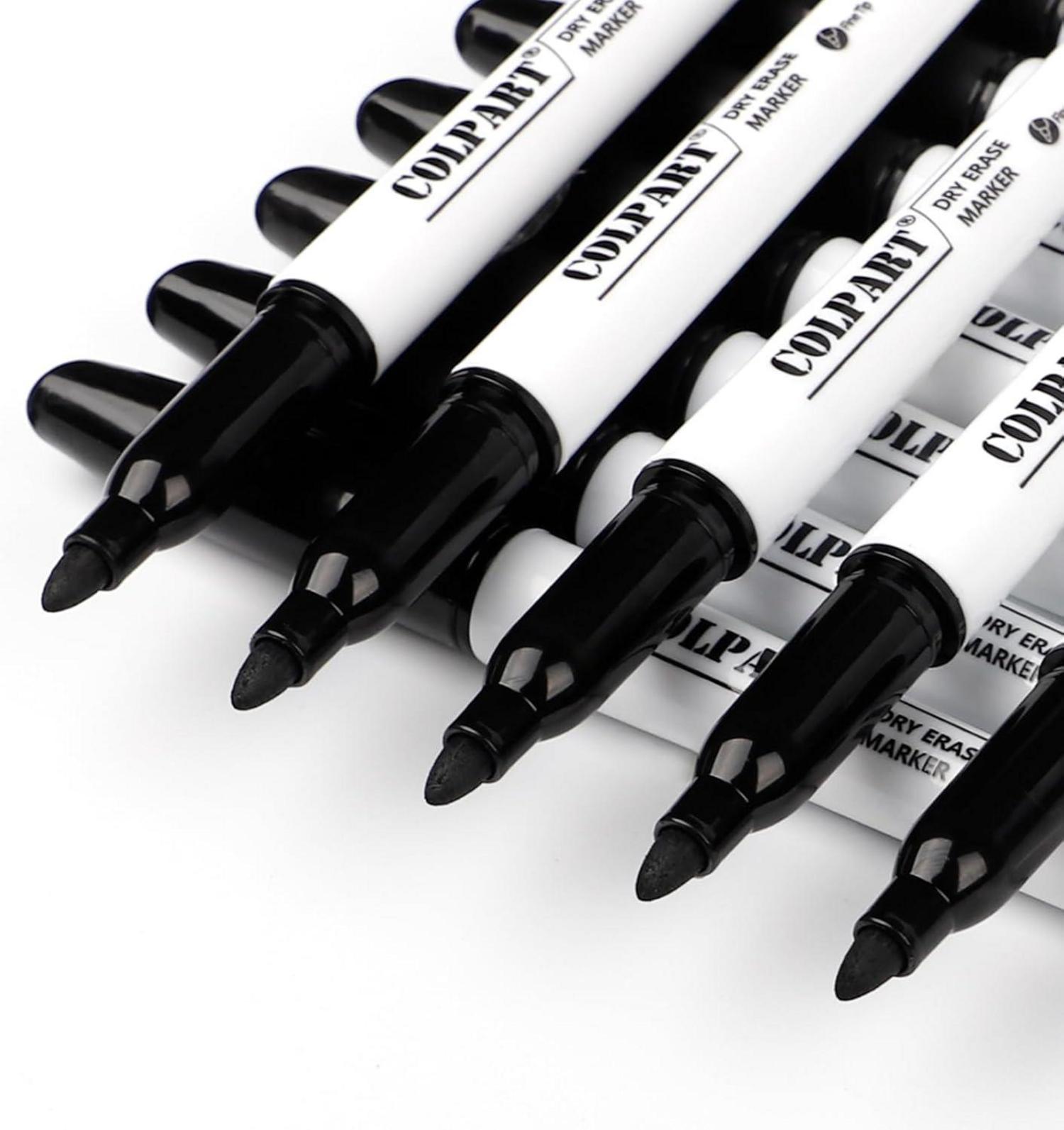 90er-Pack Whiteboard Marker Schwarz Feinliner Stifte Schule Büro