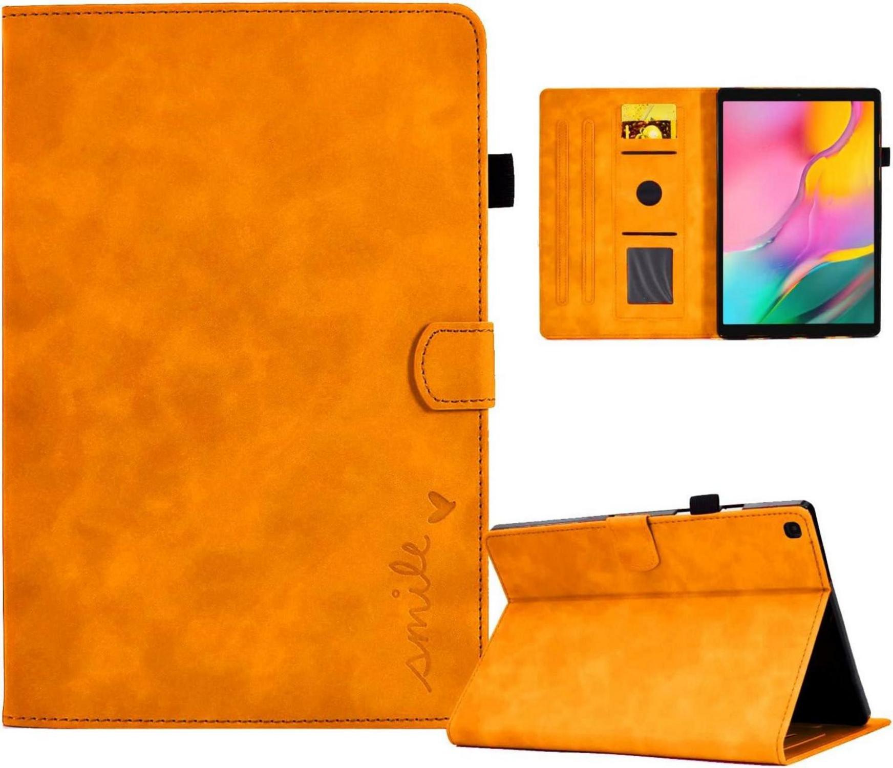 Tablet Hülle Samsung Galaxy Tab A 10.1 Zoll 2019 Orange PU Leder