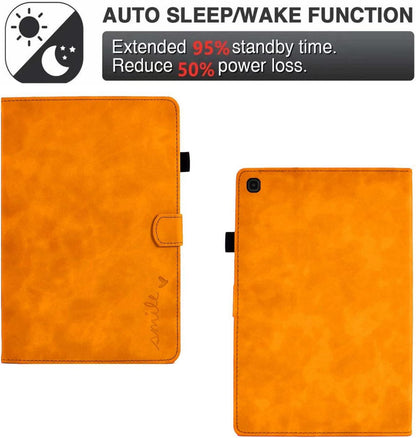 Tablet Hülle Samsung Galaxy Tab A 10.1 Zoll 2019 Orange PU Leder
