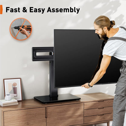 Perlegear TV Standfuss Schwenkbar für 32-60 Zoll Flach