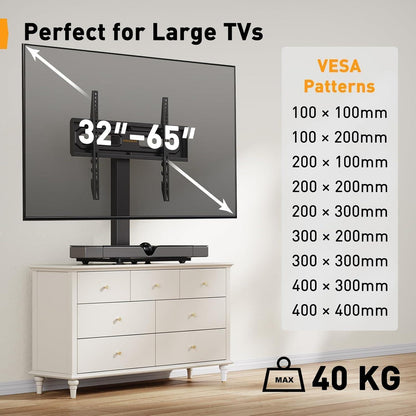 Perlegear TV Standfuss Schwenkbar für 32-60 Zoll Flach