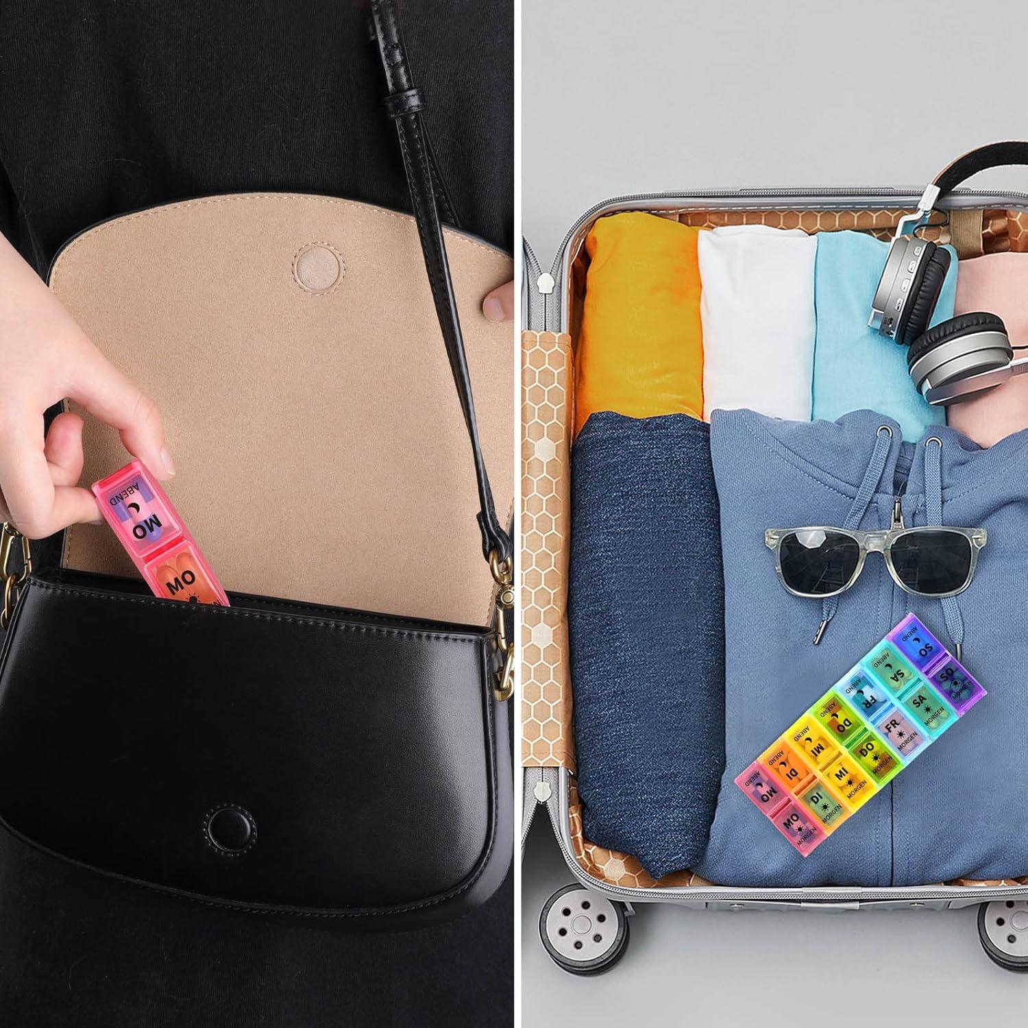 Medikamentenbox 7 Tage 2 Fächer Abnehmbar Tablettendose