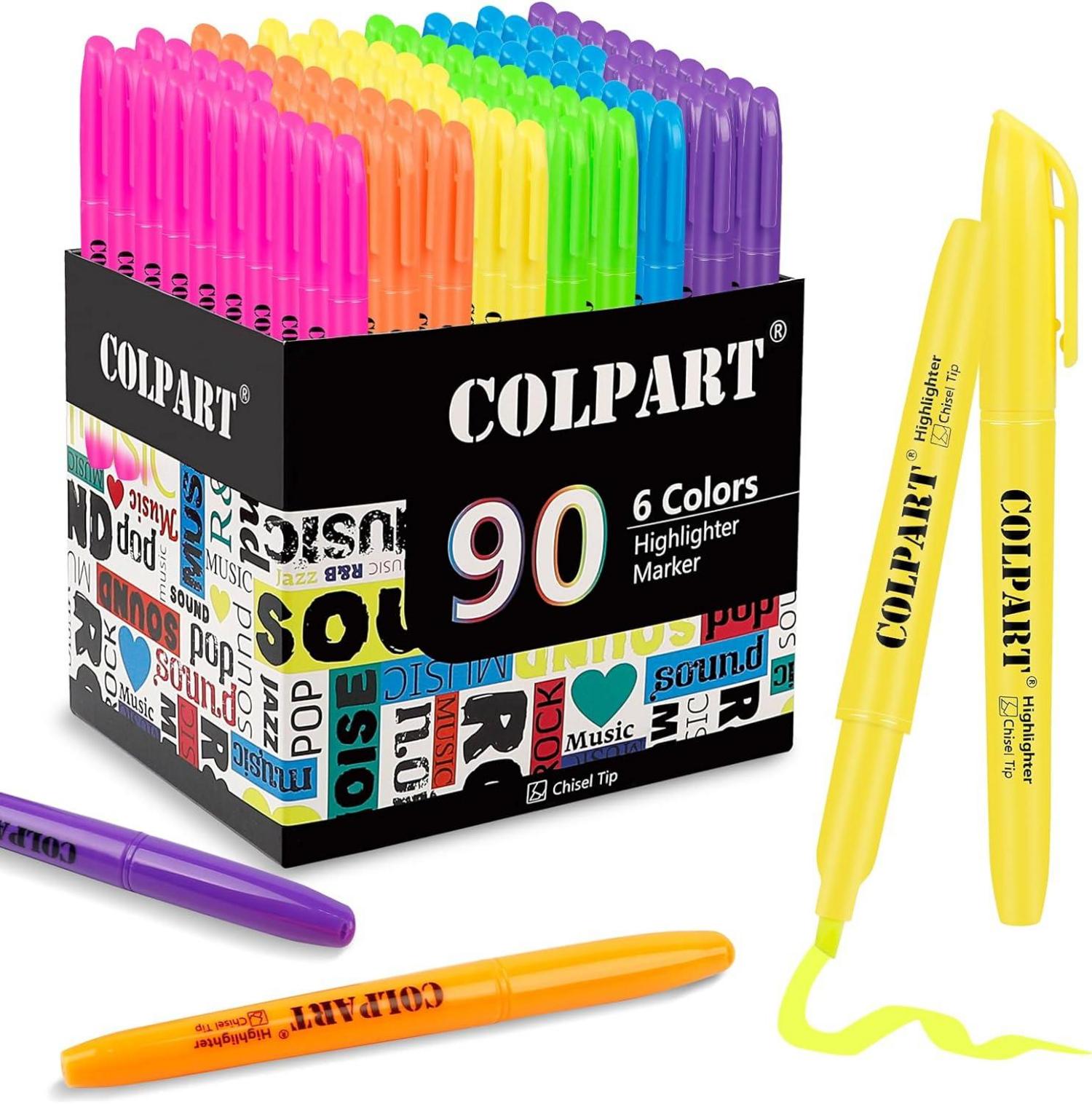 Textmarker Highlighter Set 90 Stück, 6