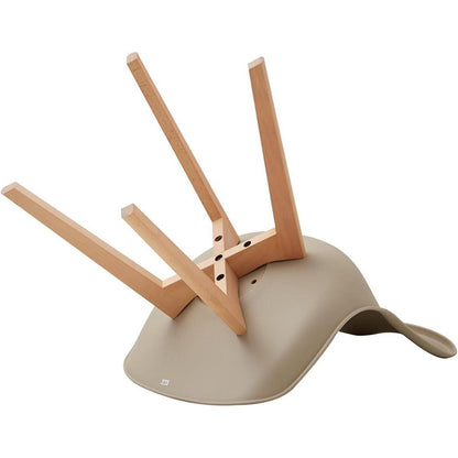 Esszimmerstuhl Set 8er – Massivholz, Abnehmbares Kissen (Glau+Beige)