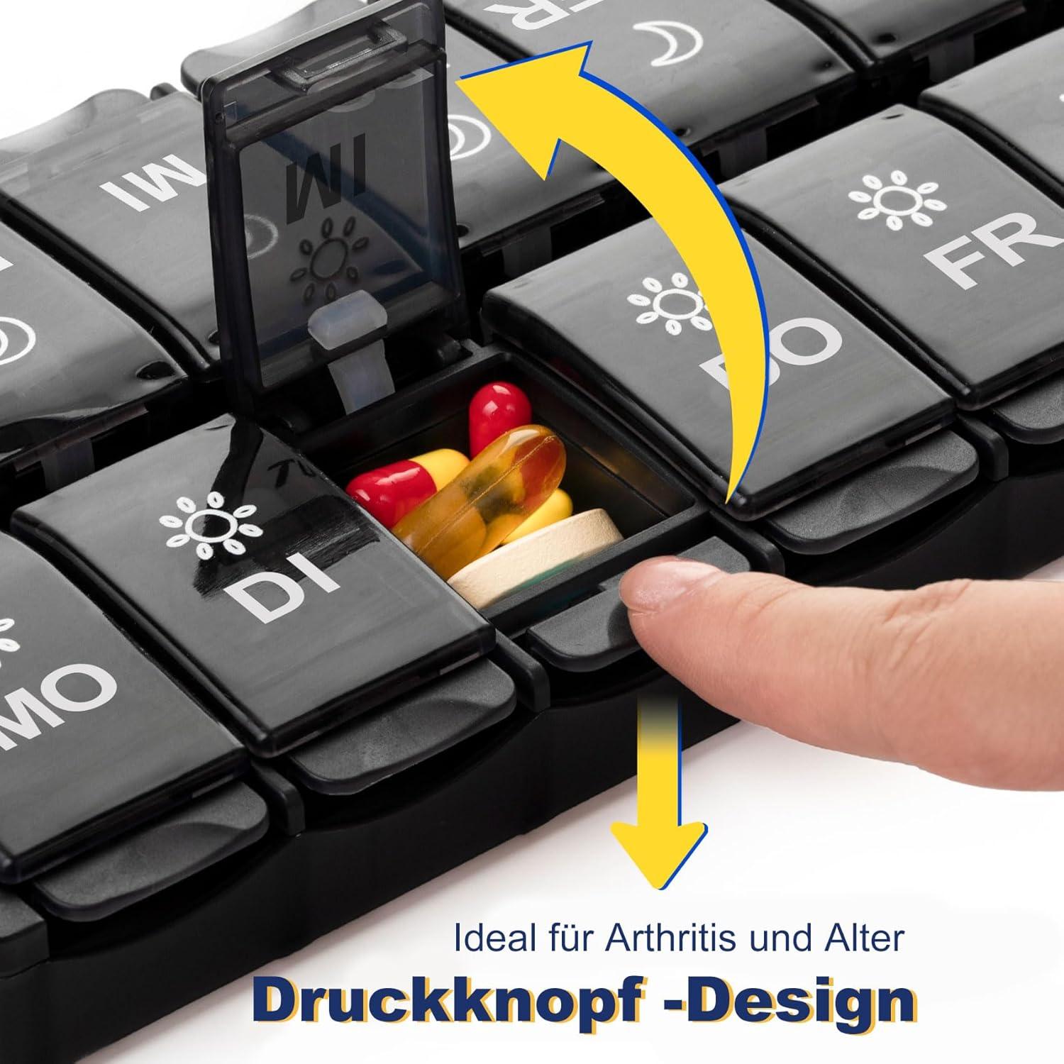 Wöchentliche Pillendose 7 Tage Organizer für