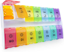 Wochen Pillen Organizer 7 Tage AM/PM Tablettenbox, 14 Fächer