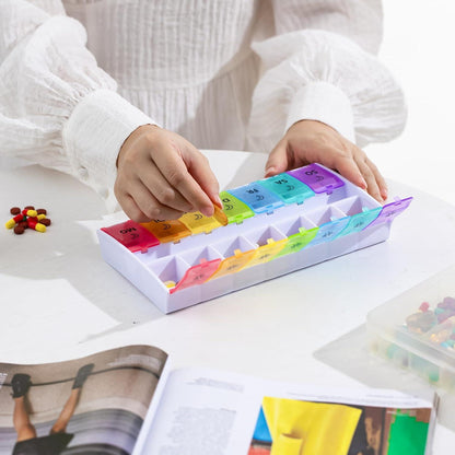 Tablettenbox 7 Tage Pillendose 2x täglich Medikamentenbox Organizer