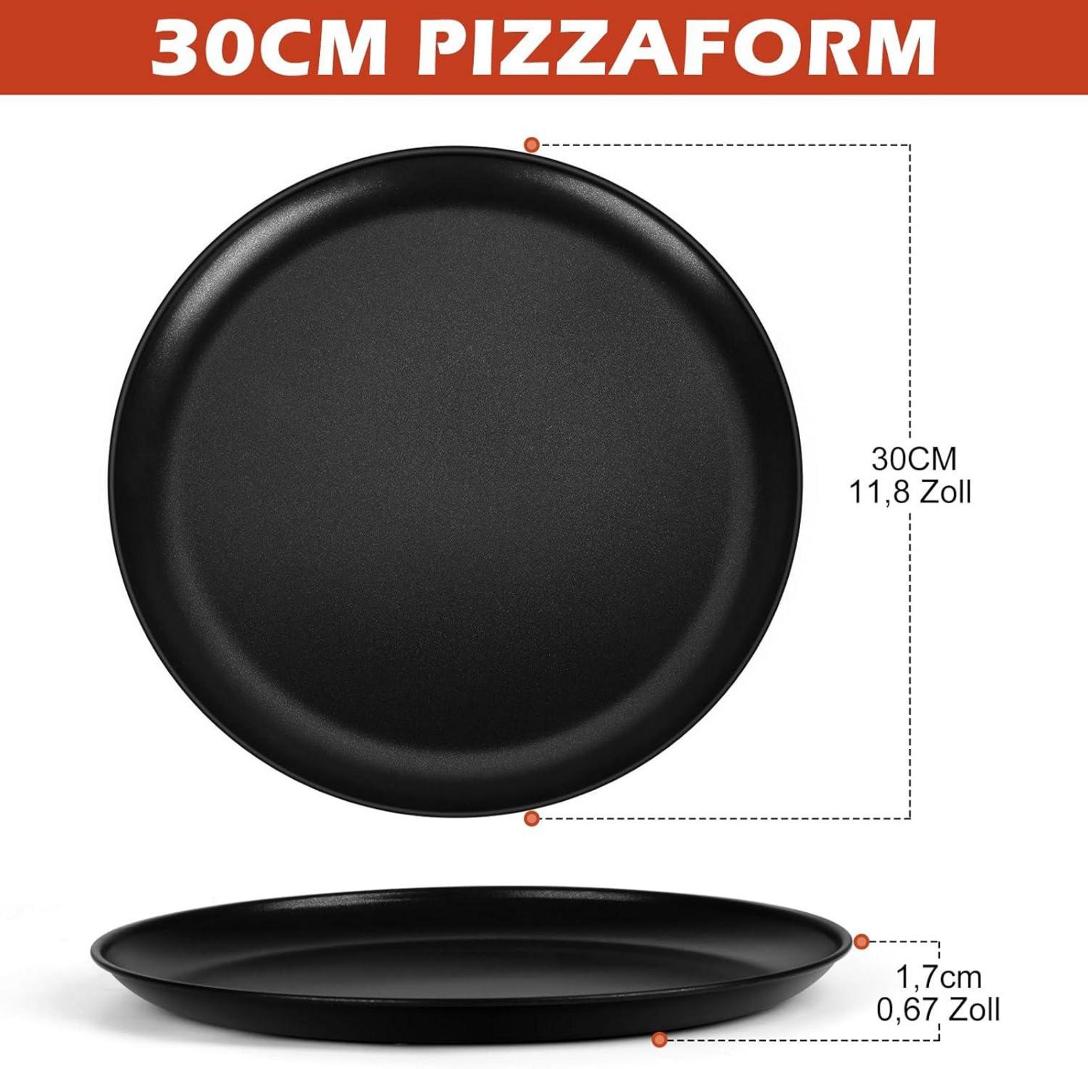 Homikit Pizzablech Set 30cm Edelstahl Antihaft Rund
