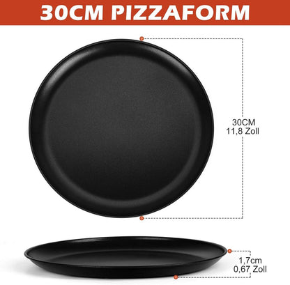 Homikit Pizzablech Set 30cm Edelstahl Antihaft Rund
