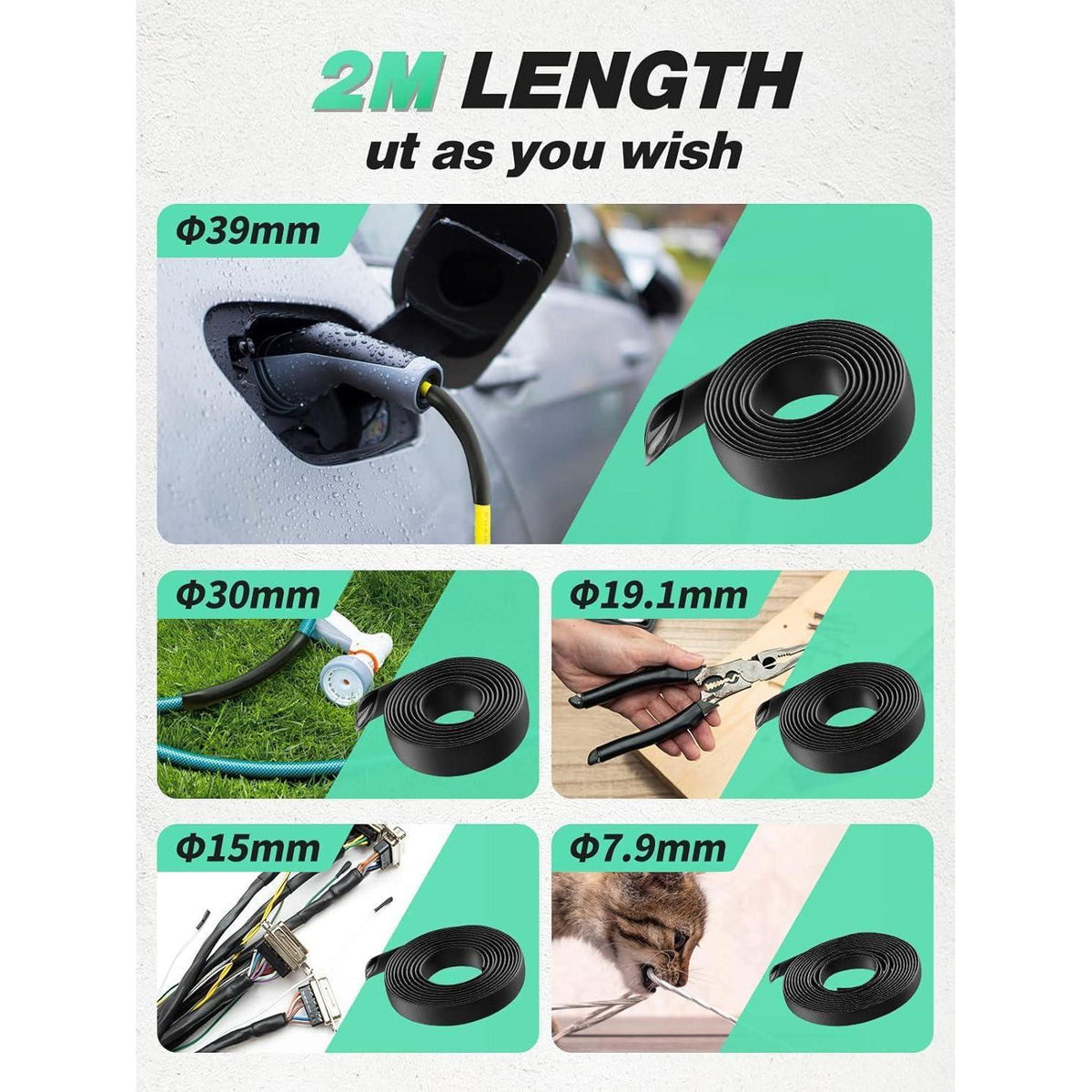 Schrumpfschlauch mit Kleber, 3:1, Ø15mm, 2m, IP65 Wasserdicht