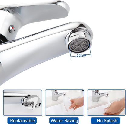 Auralum Wasserhahn Bad Klein Chrom Einhandmischer