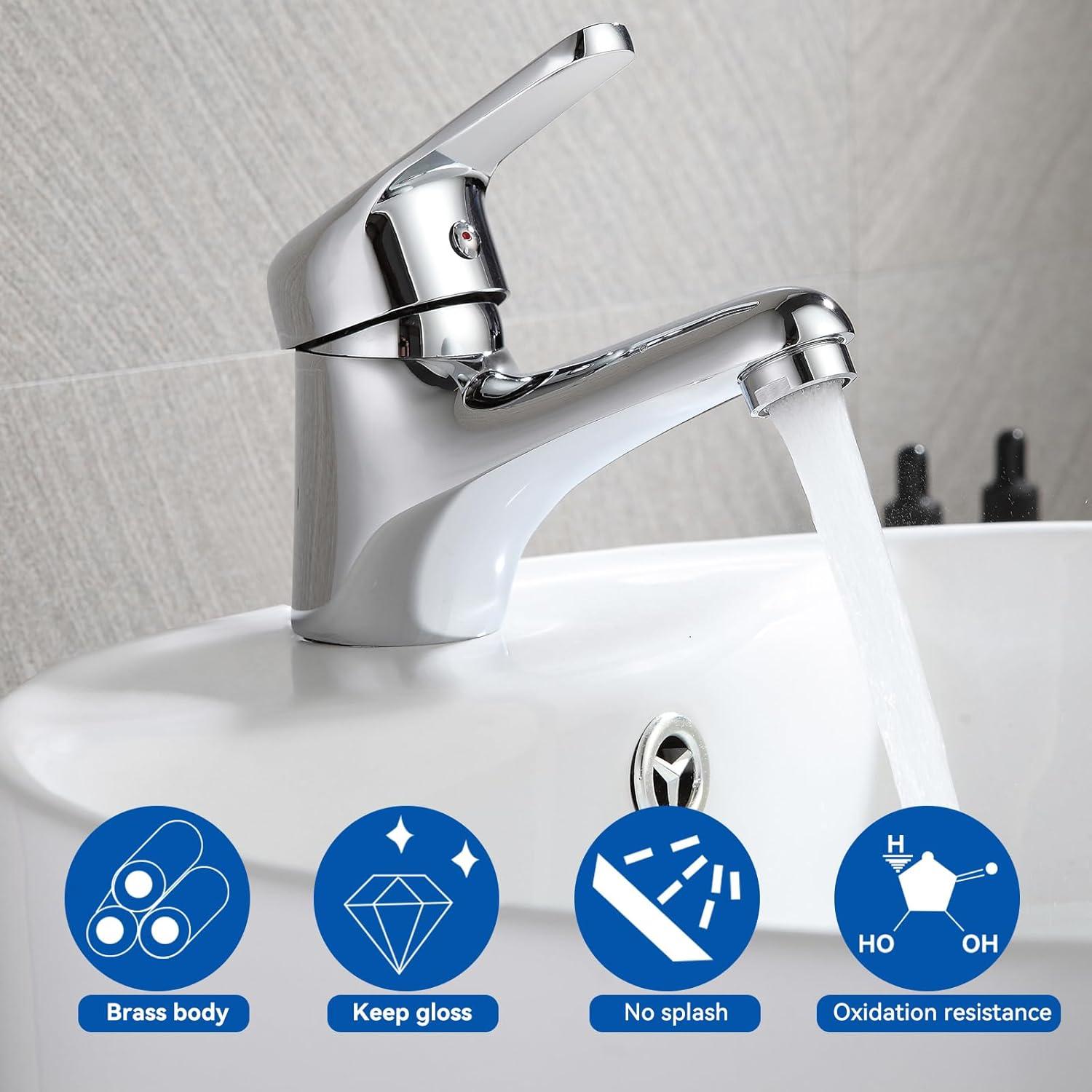 Moderne Auralum Wasserhahn Bad ohne Ablaufgarnitur