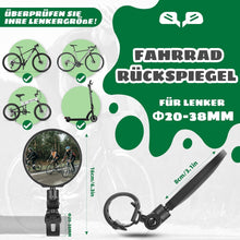 Fahrradspiegel 360° Drehbar Klappbar für Lenker 20-38mm (2